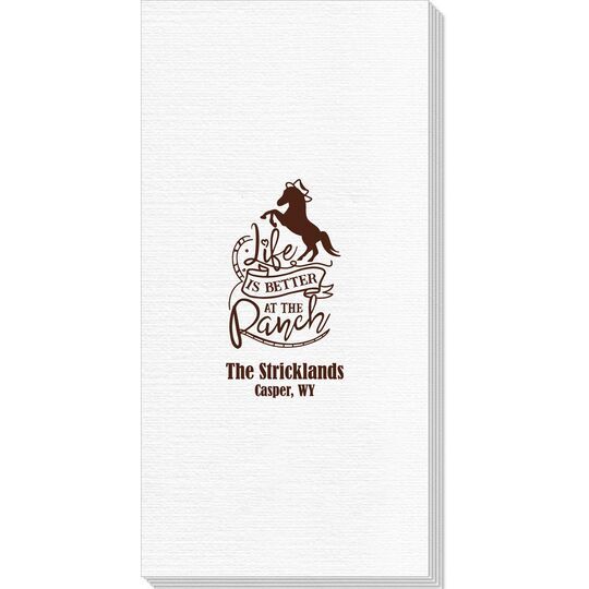 Life is Better At The Ranch Deville Guest Towels